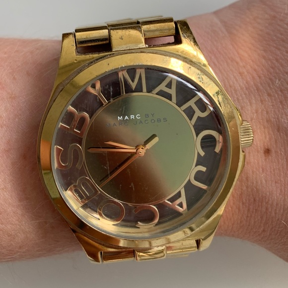 Marc by Marc Jacobs Gold Henry Skeleton Watch - Picture 9 of 12